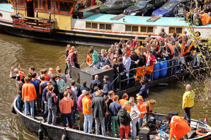 King's Day on the Amsterdam canals