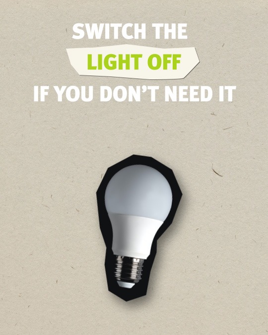 Sustainable Travel Tips - Switch the light