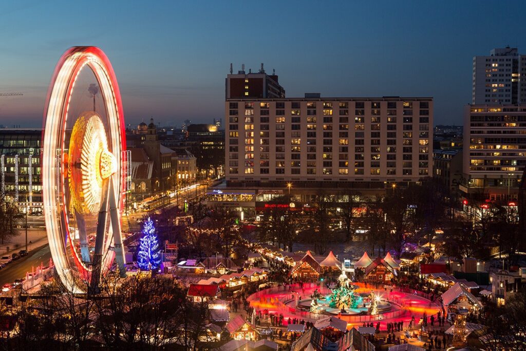 Berlin Christmas market at the Red City Hall 