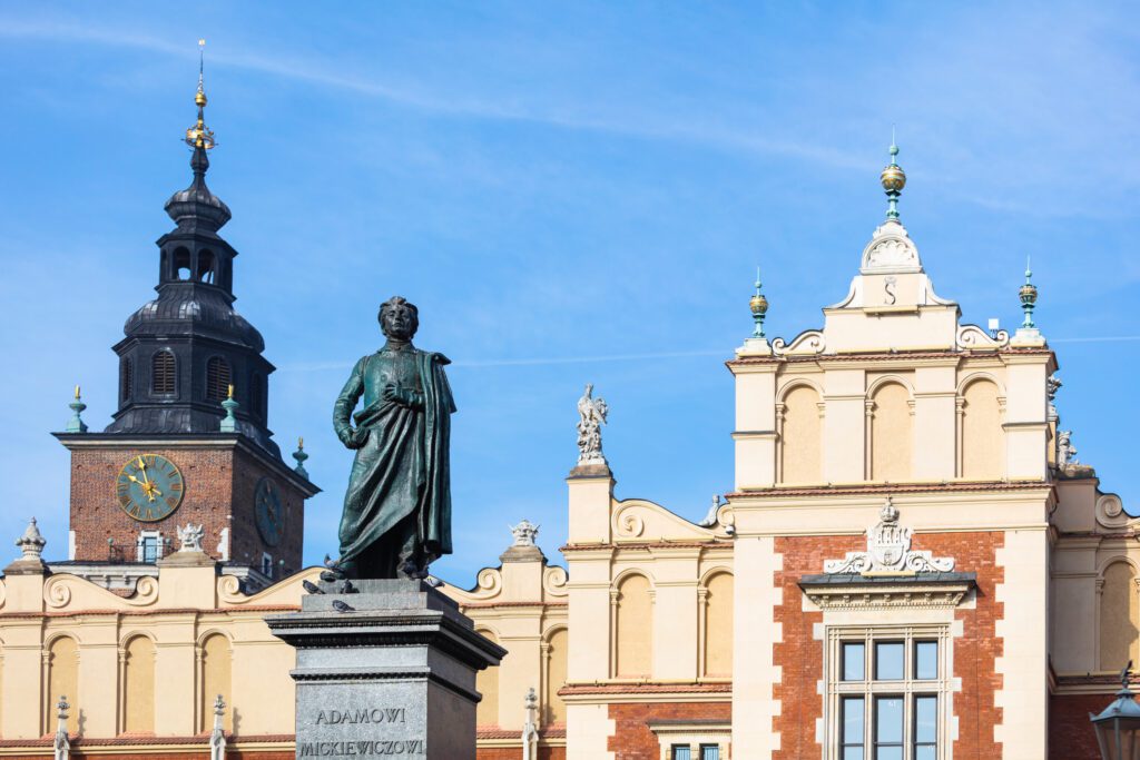 Most Instagrammable spots in Kraków - Adam Mickiewicz statue in Kraków