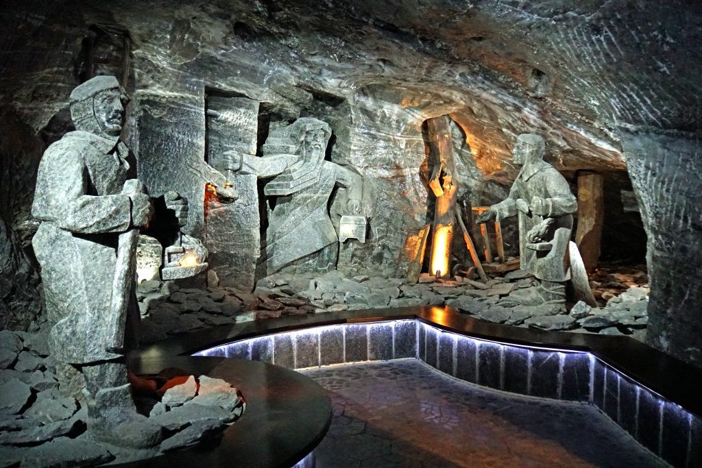 Trips to salt mines Krakow: Cool salt sculptures deep inside the Kraków salt mine