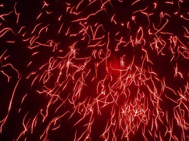 Abstract red light streaks