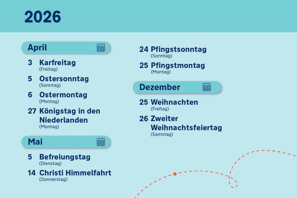 Feiertage in den Niederlanden: liste der gesetzlichen Feiertage in den Niederlanden 2026