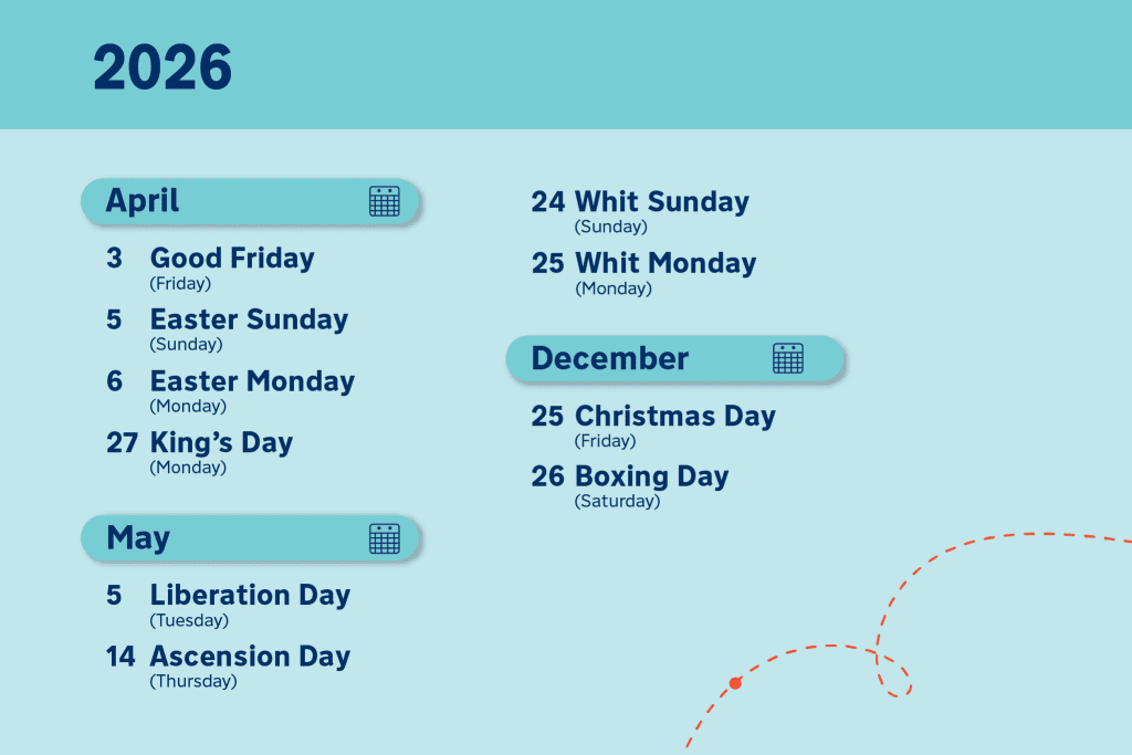 Bank holiday the Netherlands: list of public holidays in the Netherlands in 2026