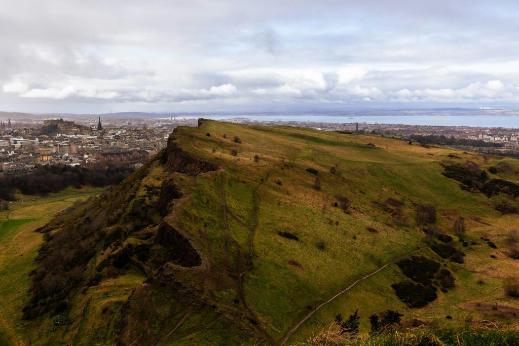 Edinburgh on a budget: Epic view from Arthur’s Seat over Edinburgh and the coastline