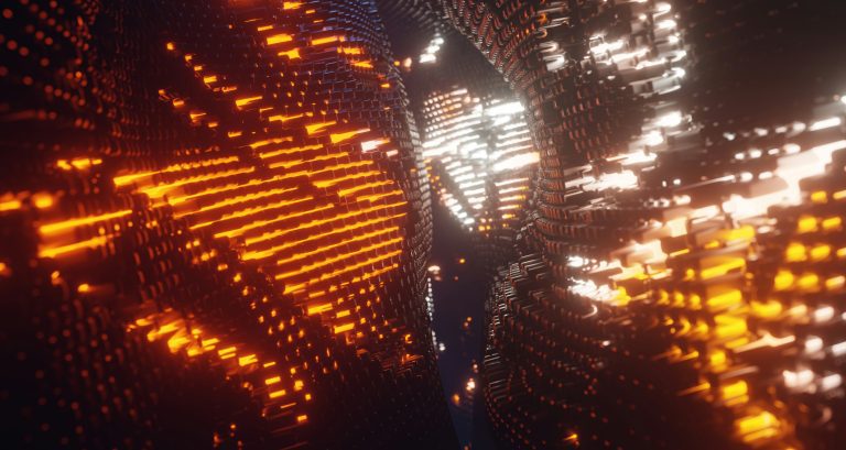 Yellow light show on a stage