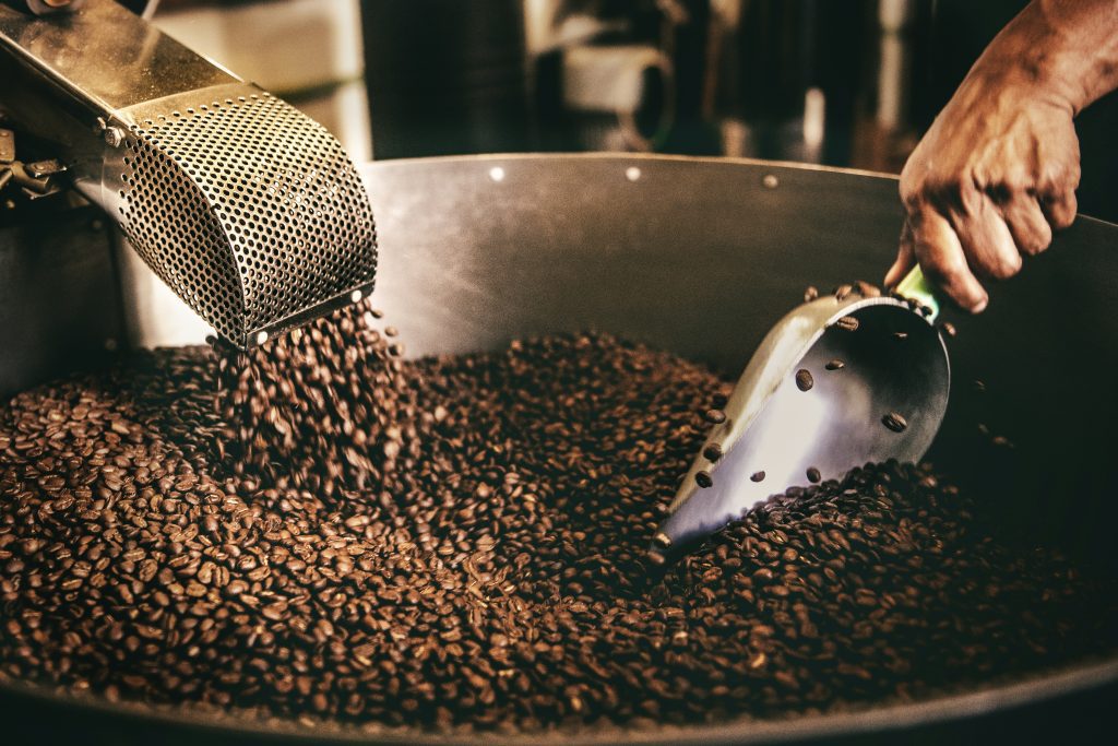 Best cafes in Salzburg: coffee roasting machine