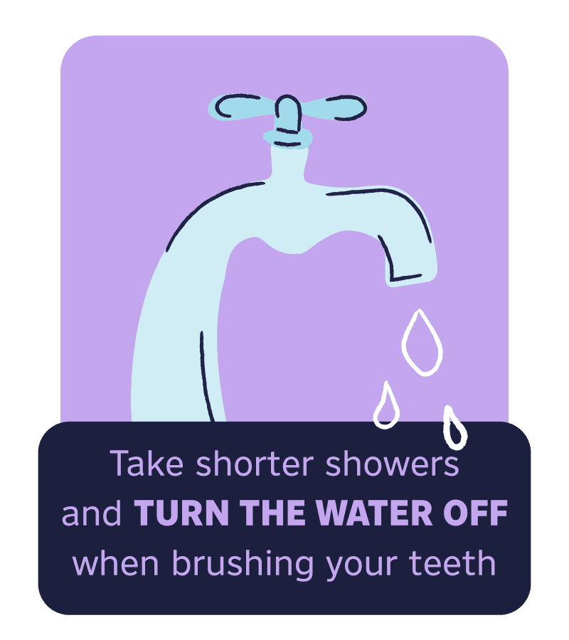 Illustration d’un lavabo sur un fond violet