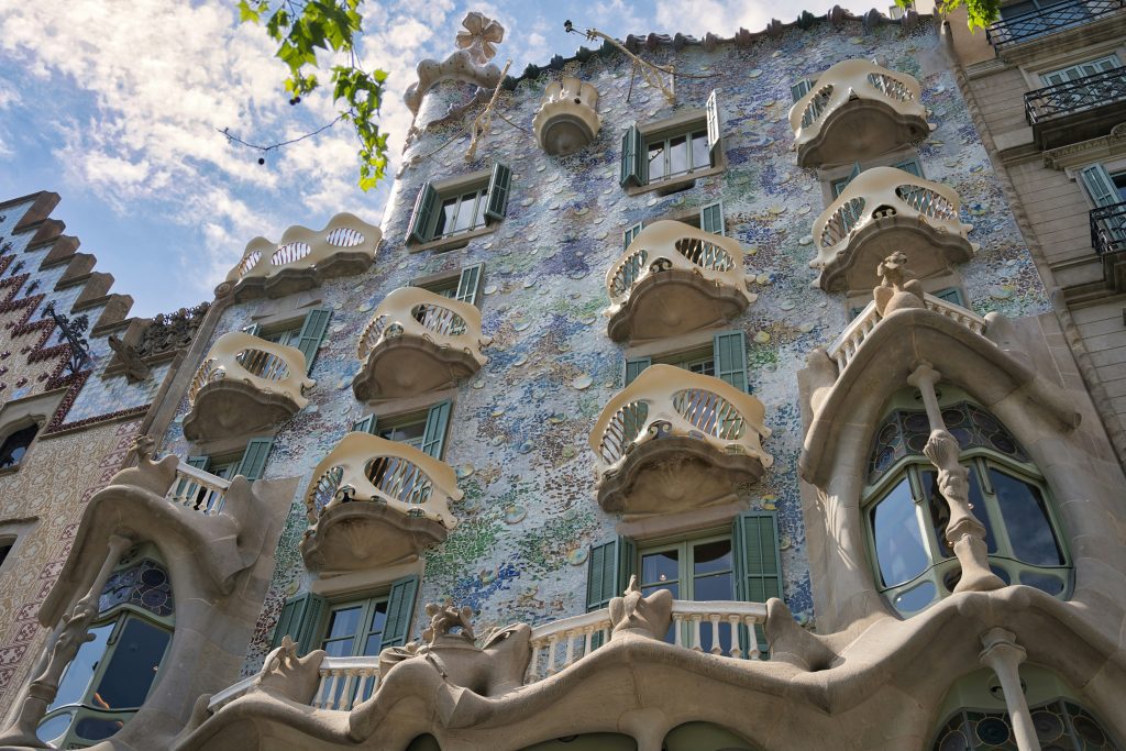 School trip to Barcelona: Casa Batlló's mosaic facade and bone-shaped balconies in Barcelona