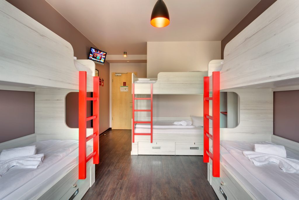 Dortoir partagé avec lits superposés dans les MEININGER Hotels à Berlin