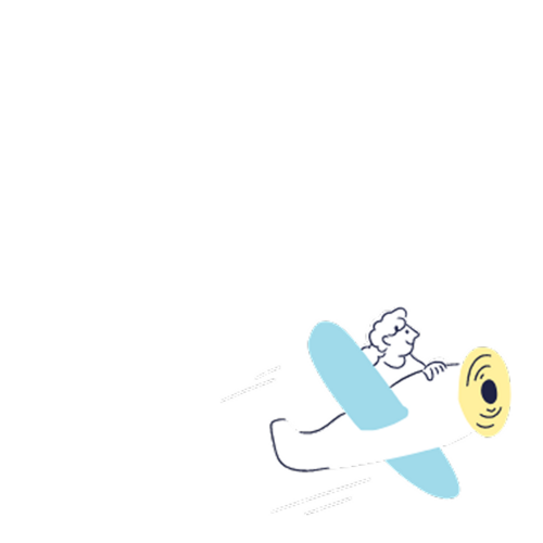 Paper plane highlighting airport hotels by MEININGER