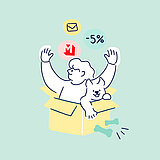 To venner deler hemmeligheder, med teal baggrund, promoverer MEININGER Hotels nyhedsbrev.