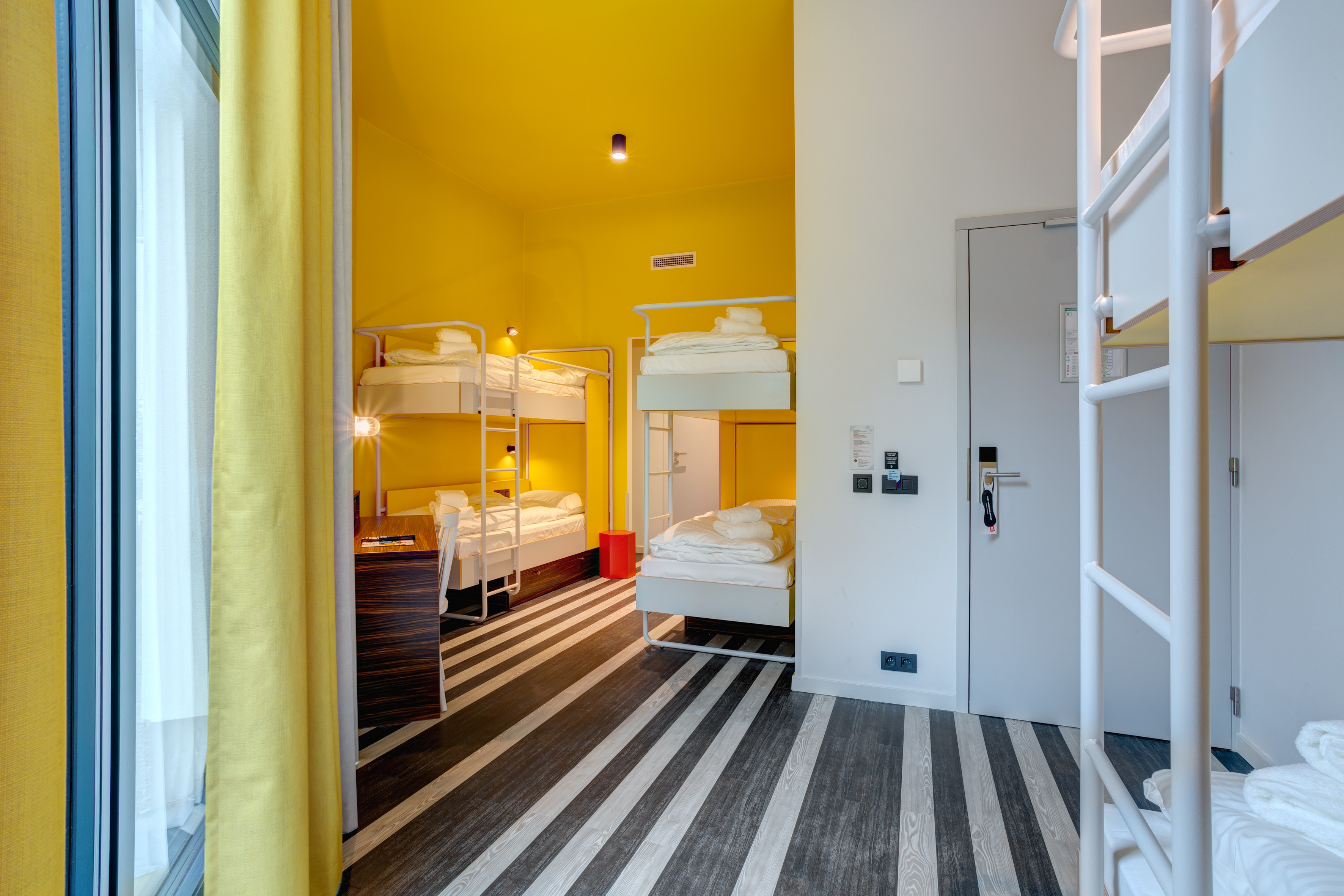 A multi-bedded room suitable for female backpackers at MEININGER Hotels